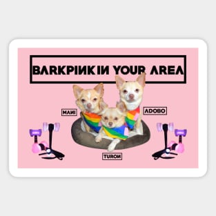 BarkPink Rainbow Bandana with Lightsticks Magnet